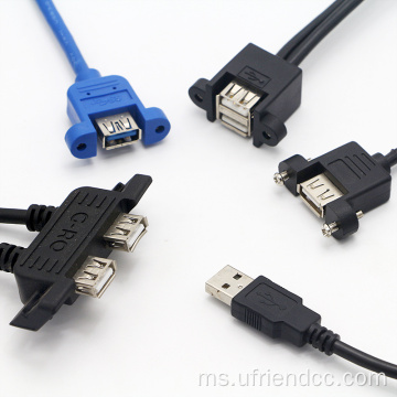 Mikro Mini USBA/B/C Panel Mount USB2.0/3.0 Kabel Sambungan